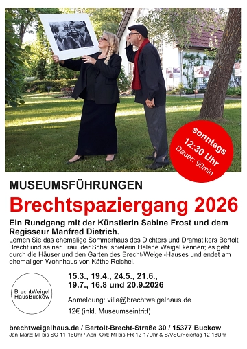 Plakat Brechtspaziergänge 2026
